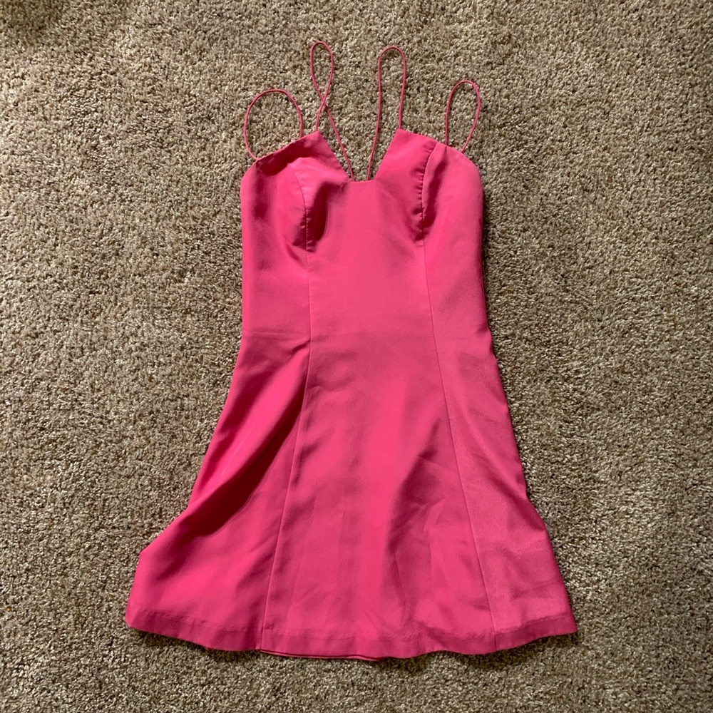 Pink Double Strapped Dress
